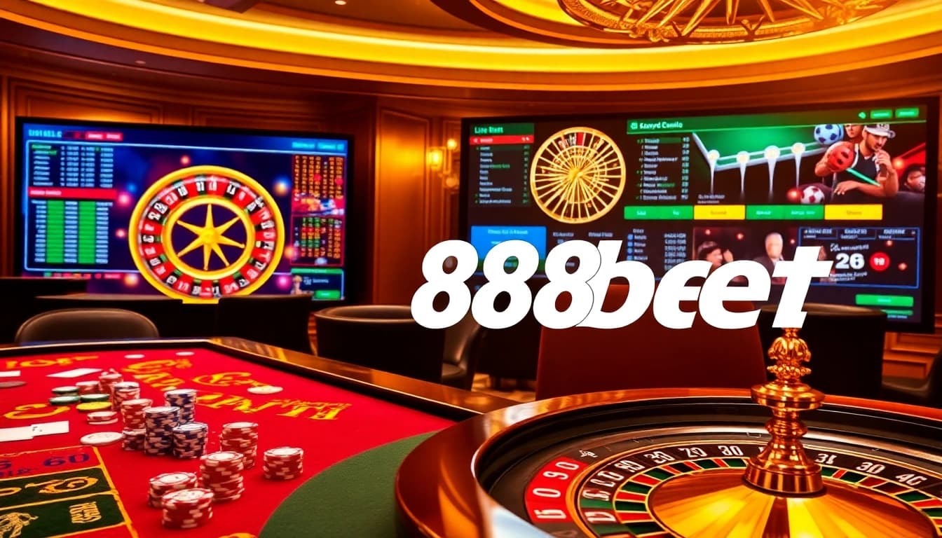 Engaging casino experience showcasing 188bet nhà cái with online betting and gaming elements.