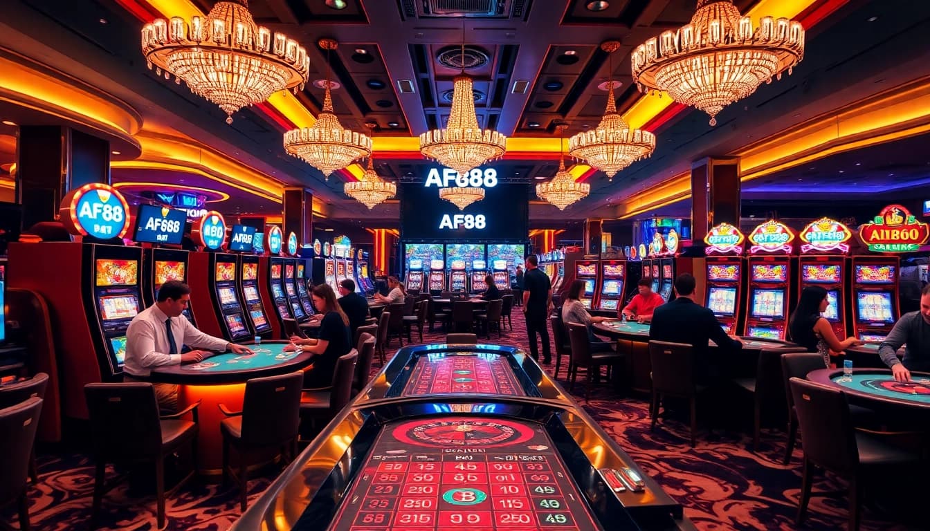 Experience the thrilling atmosphere of AF88 casino with engaging players and exciting games.