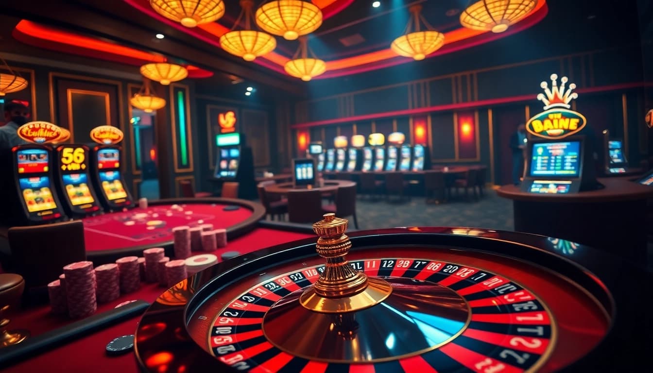 Experience the thrill of live sports with ดูบอลสด in a luxurious casino setup.