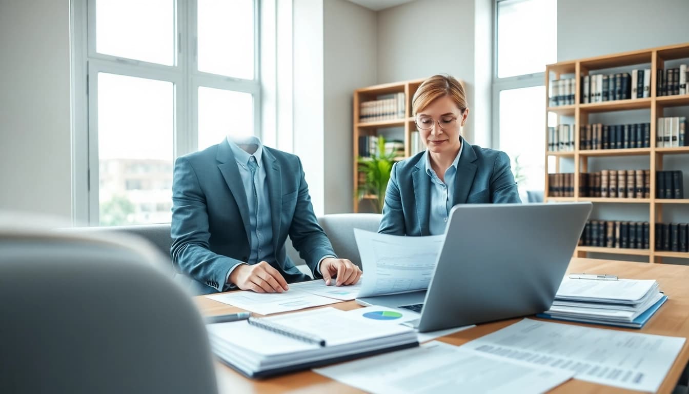 Implement Federal and State contracts pre-post award compliance strategies with a compliance consultant in an office.