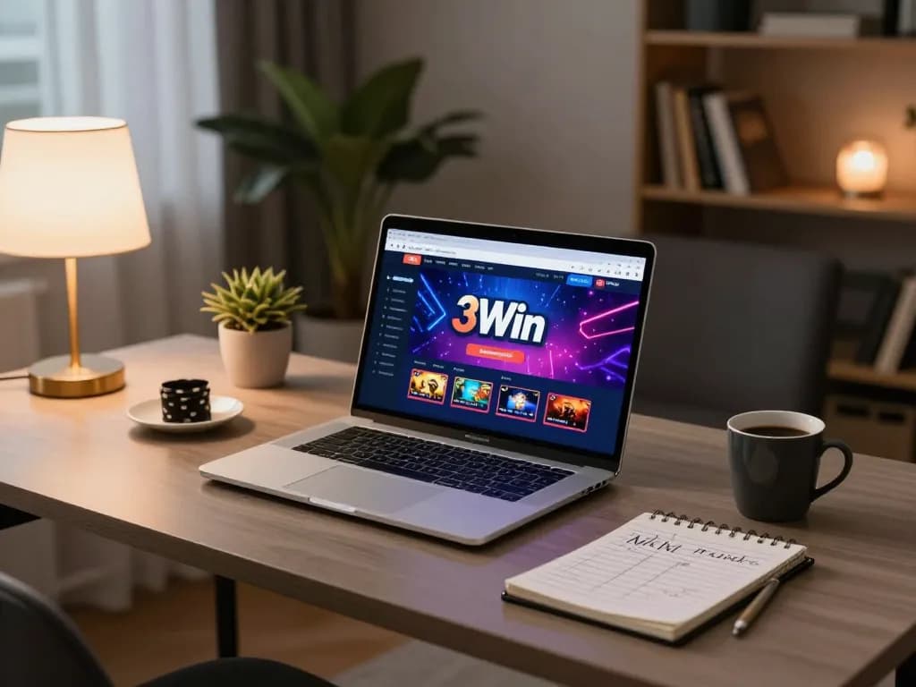 Engaged user playing on the 3Win online platform, showcasing a strategic gaming setup.