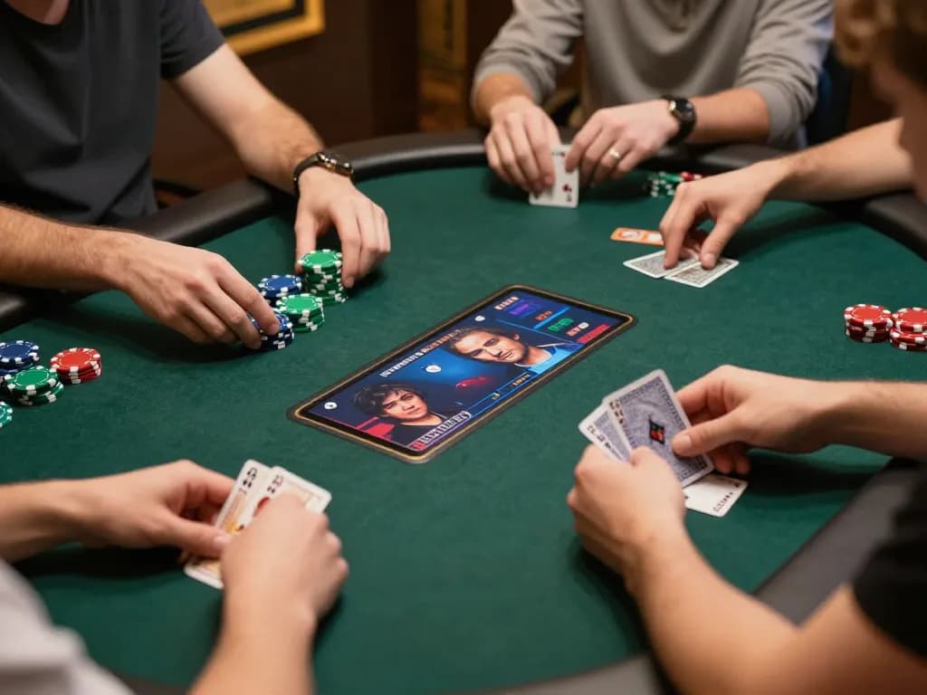 Engaging moment in online poker gameplay featuring giường bệnh nhân accessibility options for comfort.