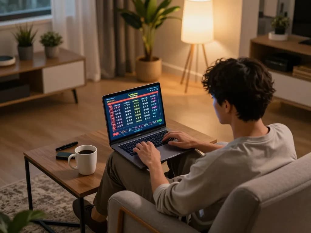 Lô đề online gameplay in a cozy home environment with intuitive interface and relaxed atmosphere.