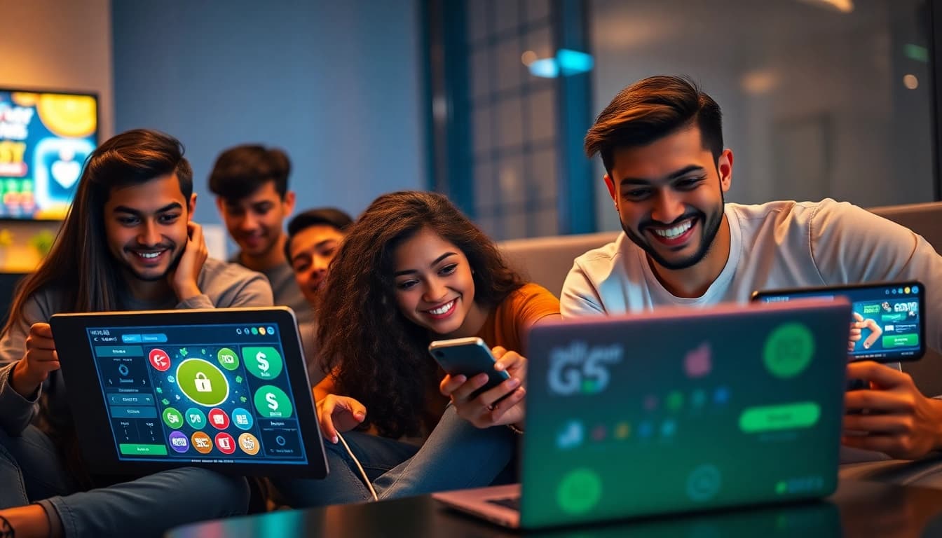 MM88 online gaming experience displayed on multiple devices, emphasizing user-friendly design and safety.