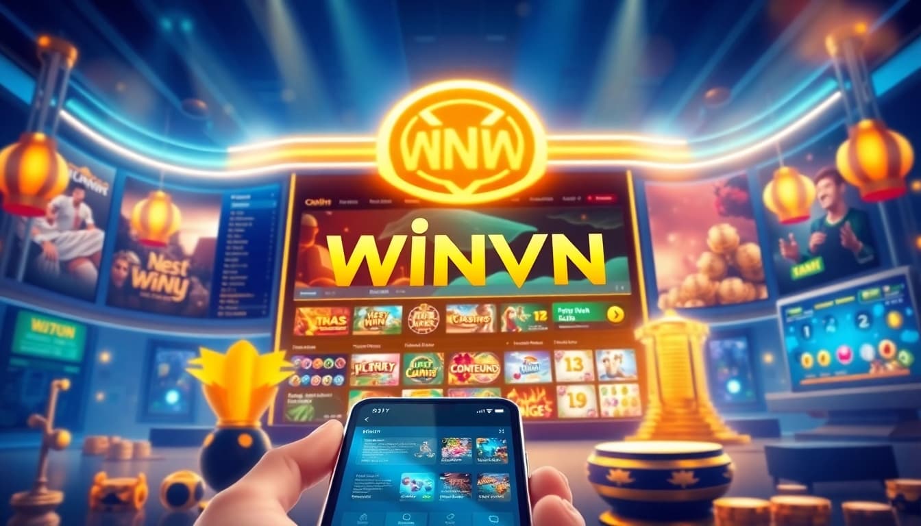 Winvn chính thức 2026 - vibrant illustration of the online betting platform showcasing games and user interface