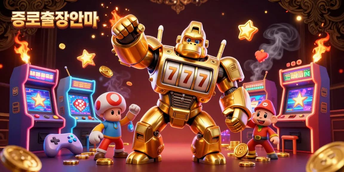 Experience the excitement of 종로출장안마 with vibrant casino-themed visual elements and dynamic characters.