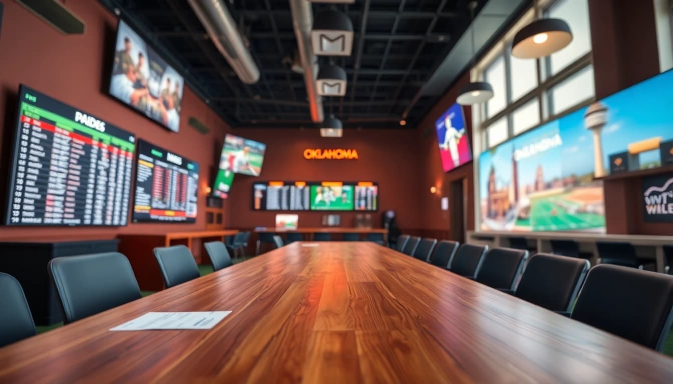 Engaging sports betting sites Oklahoma setting showcasing dynamic odds and sports elements.