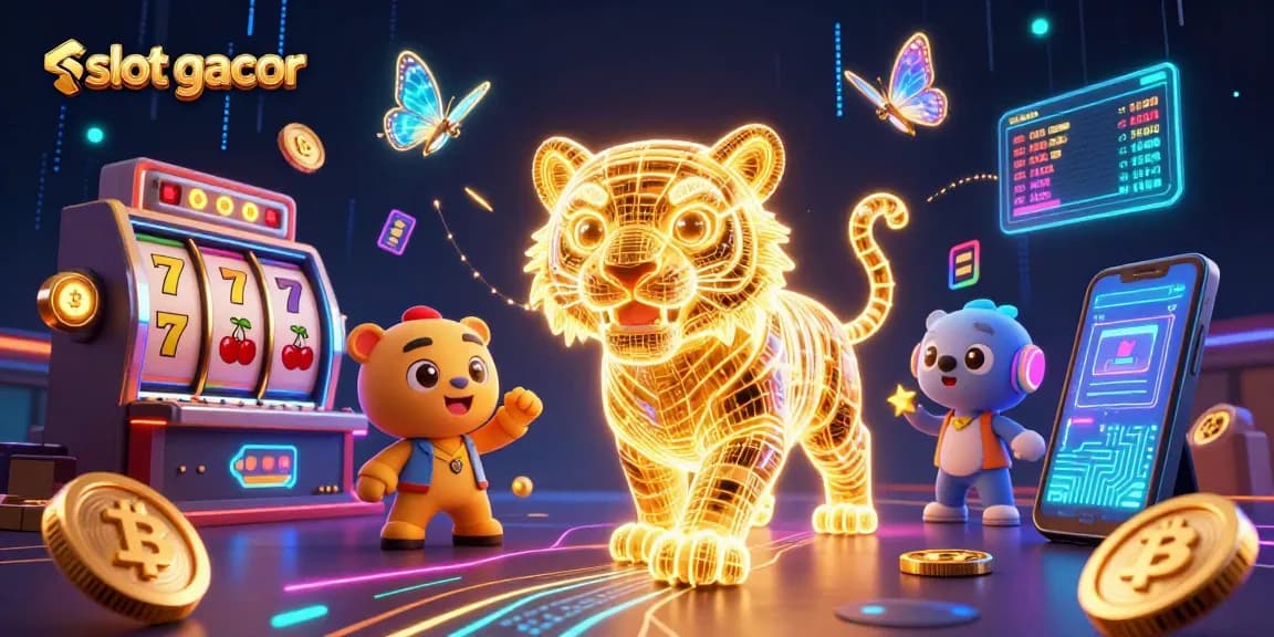 Experience thrilling slot gacor gameplay with golden tiger and jackpot elements in an energetic casino.