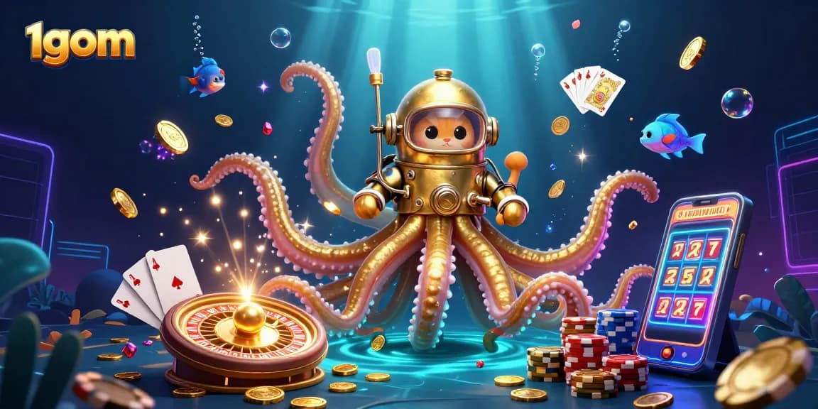 Win big with 1gom while diving into the thrilling world of online gambling with vibrant 3D elements.