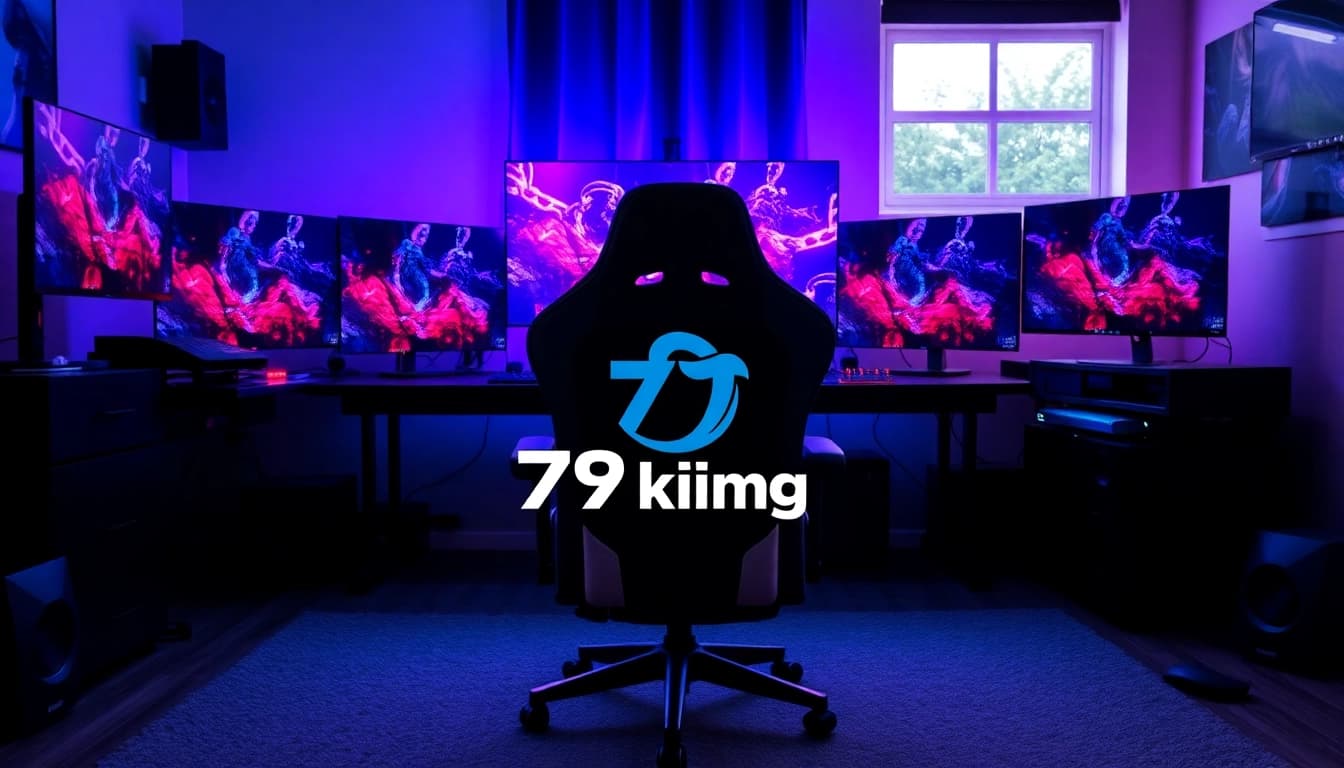 Engaging gaming setup featuring the 79king logo, designed for an immersive experience.