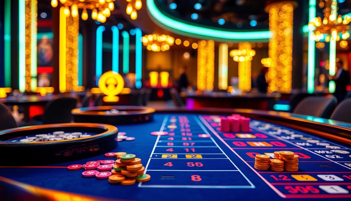 Aposte com emoção na BetdaSorte enquanto joga no cassino ao vivo com fichas coloridas.