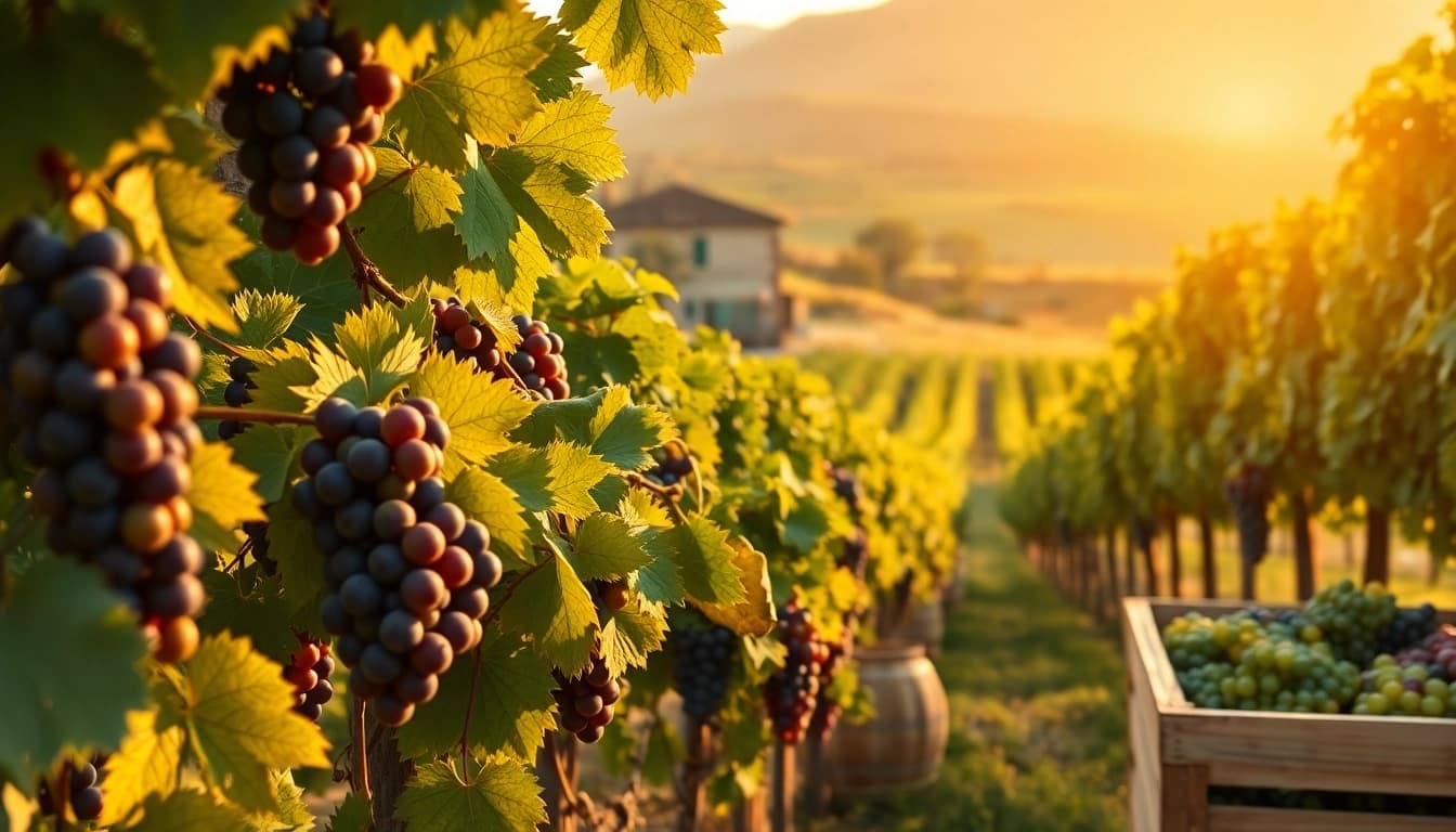 Récoltez des raisins dans les superbes vignes de bourgogne-com.fr lors de la récolte.