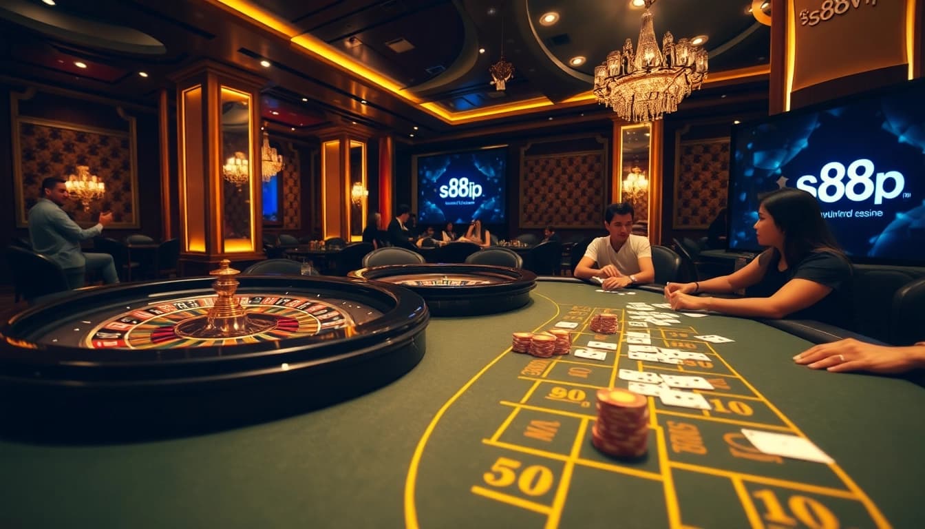 Experience thrilling gameplay at s88vip's luxurious casino with poker and roulette.