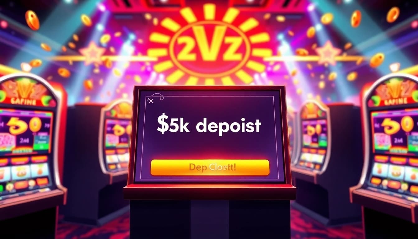 Slot depo 5k pada lingkungan permainan slot online yang menarik dan penuh warna.