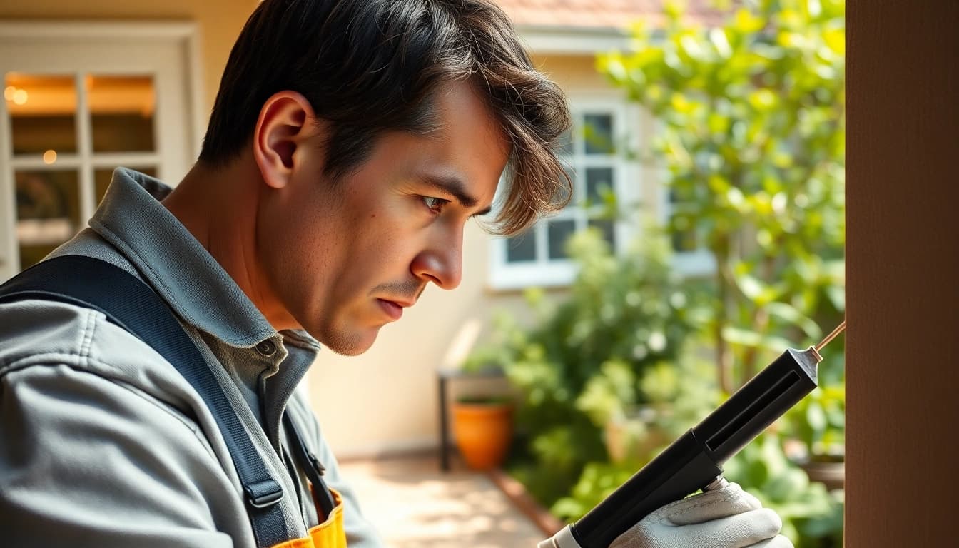 Engaging affordable exterminator inspecting home for pest solutions in a professional manner.