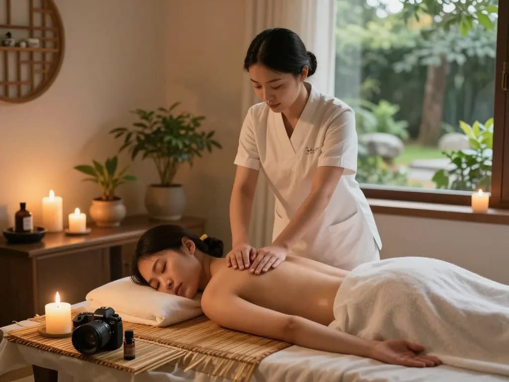 Relaxing Swedish massage experience at 서초스웨디시 spa with calming ambiance.