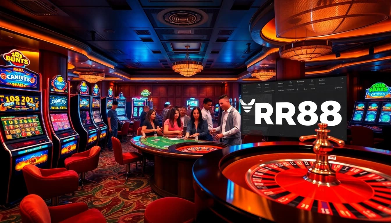 Players engaging at luxury casino tables at https://rr88.wales/ showcasing exciting game action.