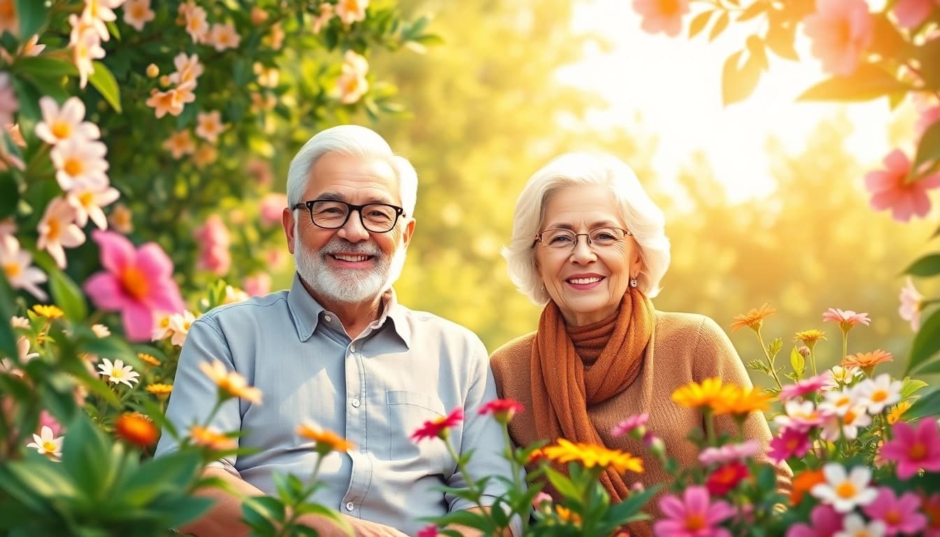 Engaging seniors enjoying life vibrantly at https://frontidas.com in a serene garden setting.