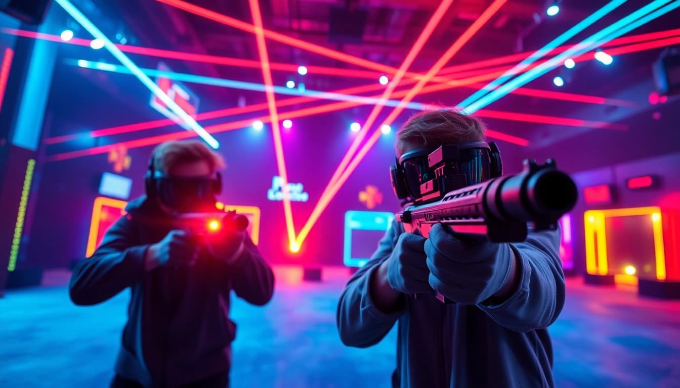 Speel een spannende lasergame met https://eventmaker-lasergame.nl in een levendige arena.
