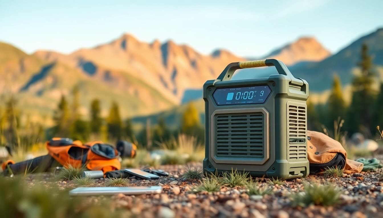 Experience the ecoflow river 3 portable power station powering devices during an outdoor adventure.