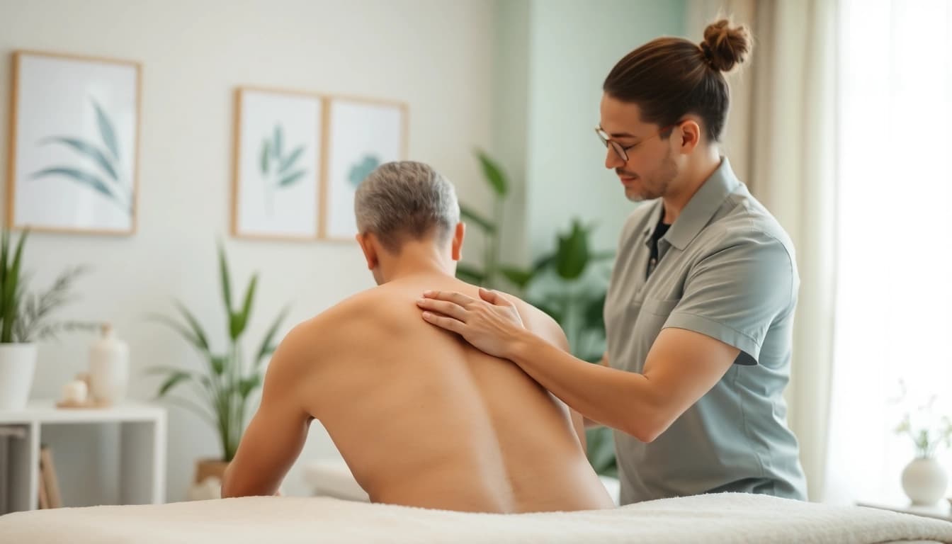 Osteopathie Stuttgart: Fachkundige Behandlung durch einen Osteopathen in einer ruhigen Klinik.