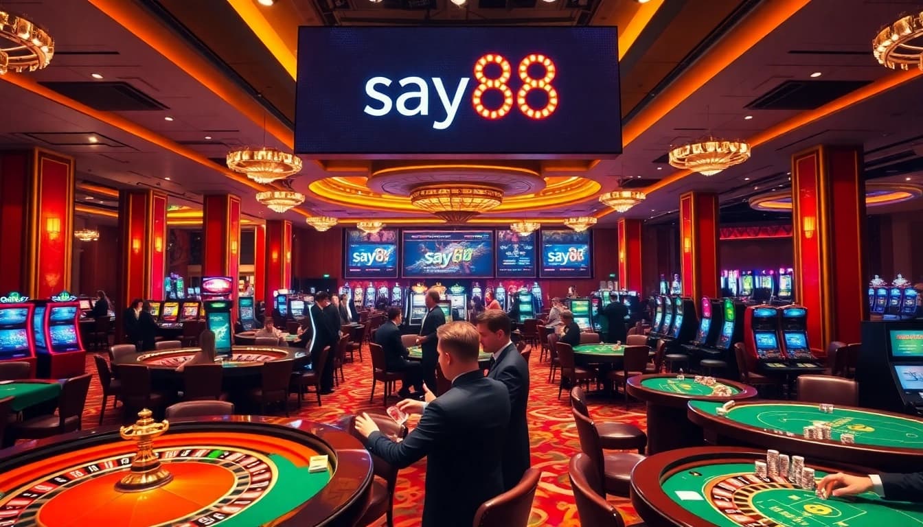 Experience excitement at the say88 casino with dynamic poker and slot action in a luxurious setting.