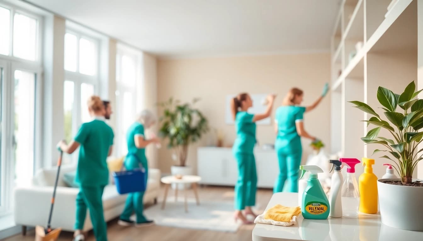 Showcasing a professional Cleaning service in action, creating a spotless and inviting living room.