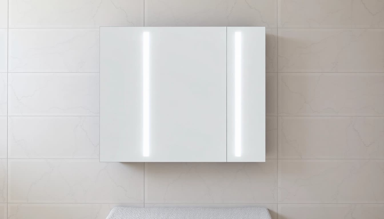 Ideal sonni Spiegelschrank bietet stilvolle Beleuchtung und praktischen Stauraum im Bad.