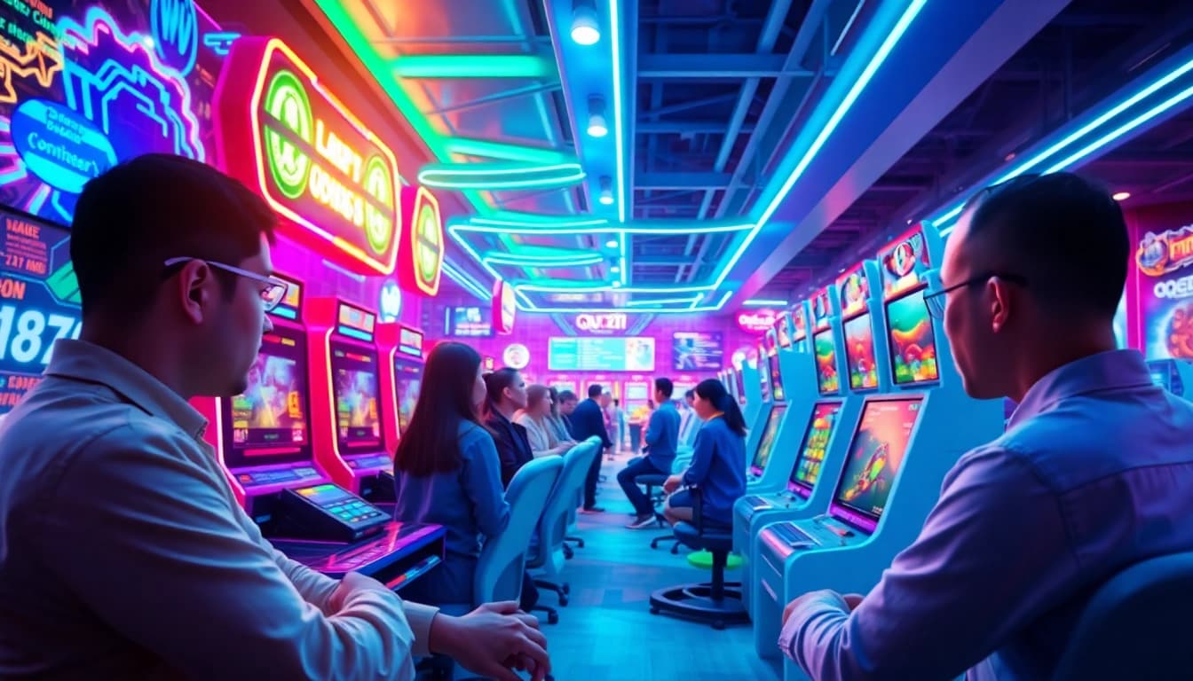 Menggambarkan pengalaman seru pengguna di qq8821 dengan antarmuka permainan online yang dinamis.