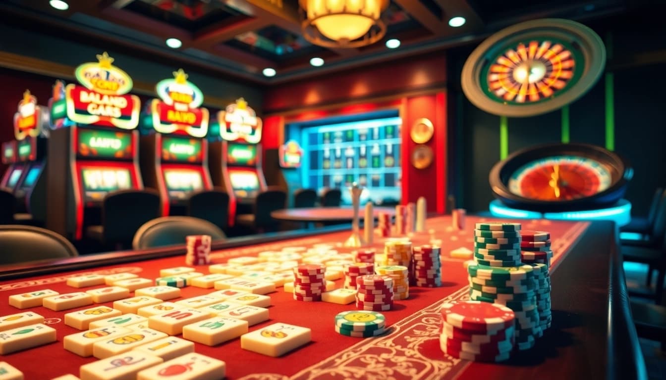 Experience the thrilling gameplay of Mahjong Ways 2 with vibrant tiles and casino excitement.