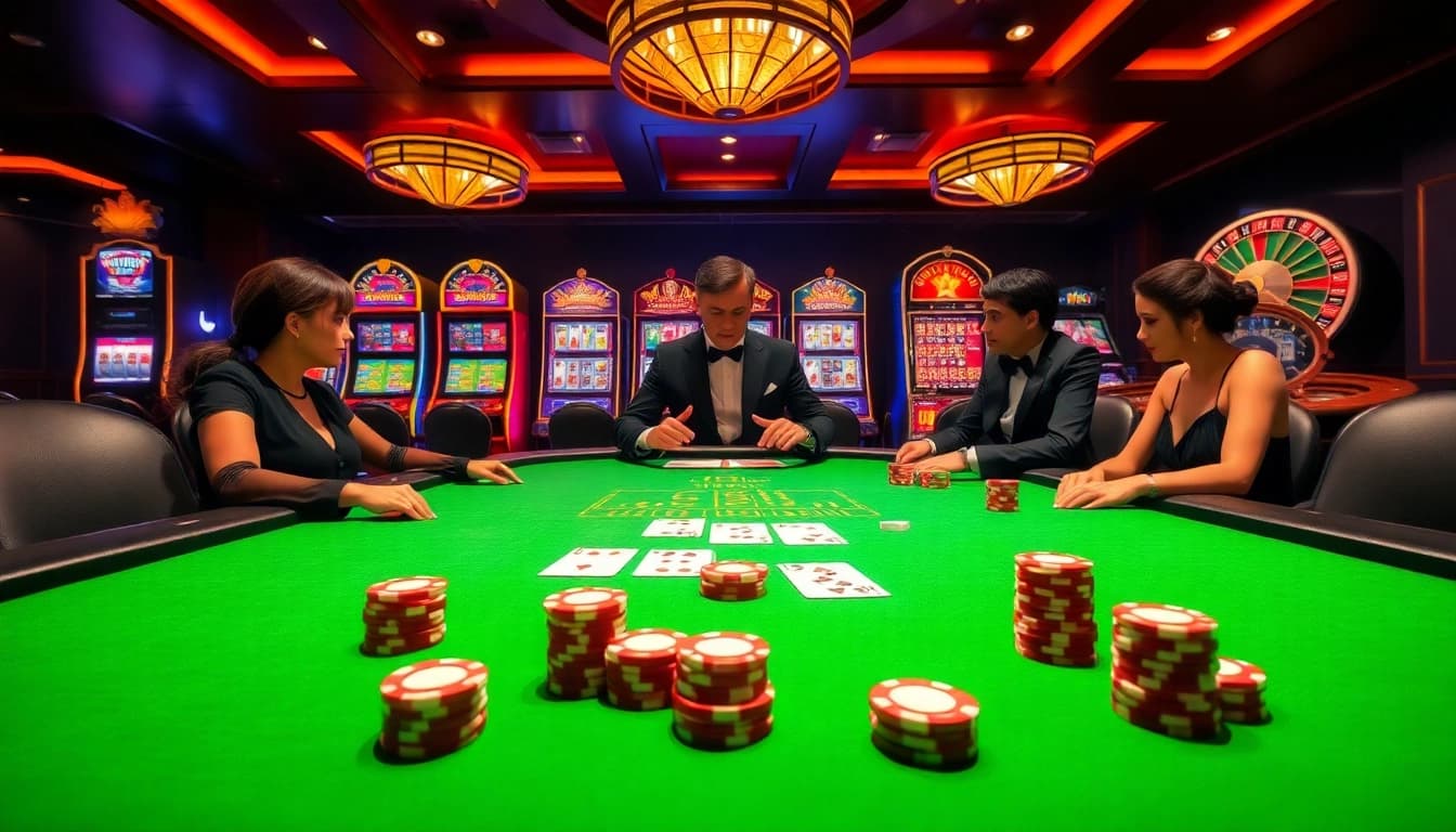 Experience the excitement of poker at https://mm88.br.com/ with vibrant chips and elegant players.