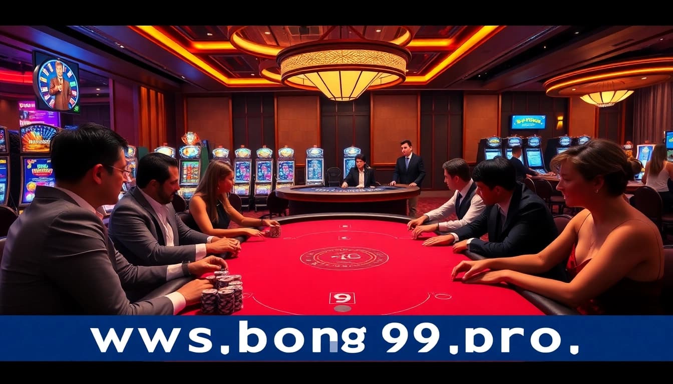 Engaging players at a luxurious poker table in an online casino setting. Explore https://bong99.pro/ for exciting games.