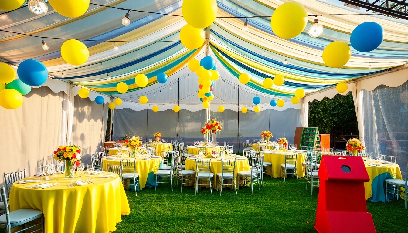 Celebrate unforgettable moments with stunning Party Rentals in a beautifully decorated outdoor venue.