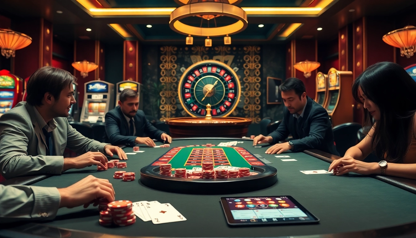 Experience the thrill of gaming with link king88 at an upscale poker table featuring high-stakes action.