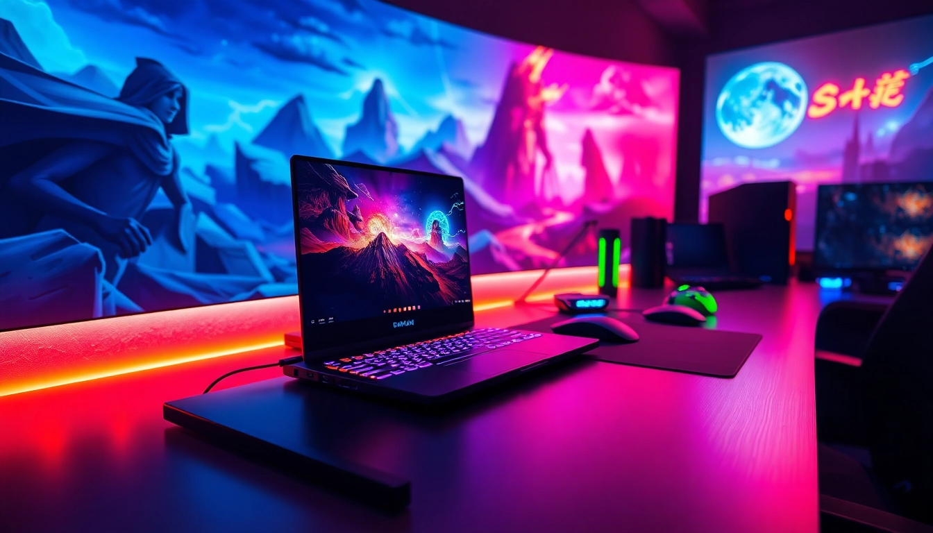 Engaging visuals of daman games with a vibrant gaming setup showcasing dynamic graphics.
