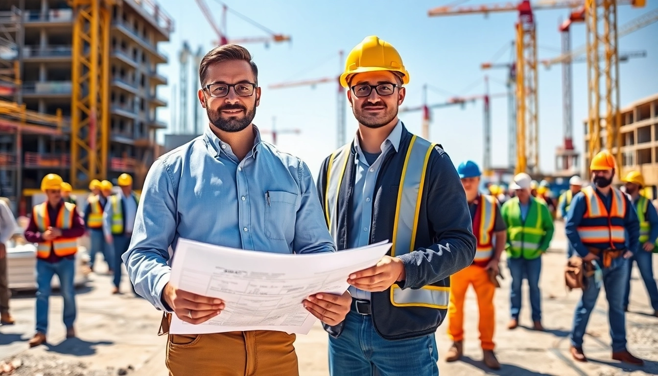 New Jersey Construction Manager coordinating a busy project on-site with focus and authority.