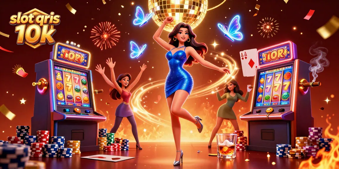 Experience thrilling slot qris 10k action with a vibrant casino scene full of excitement.