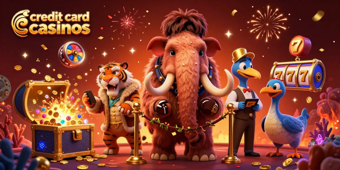 Experience thrilling gameplay at credit card casinos with VIP guests and festive elements.