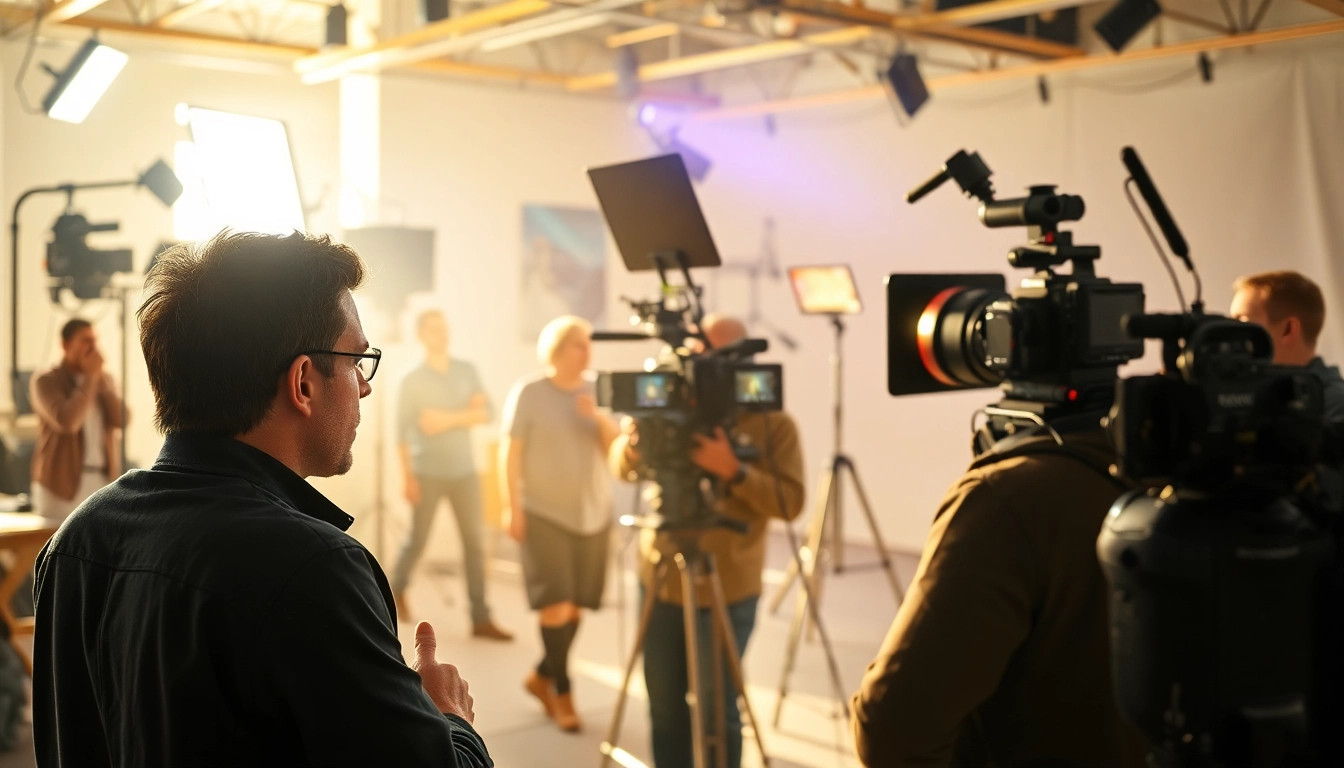 Engaging scene of video production Edmonton team capturing a creative project.