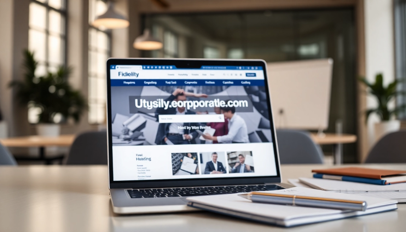 Navigate through services on https://fidelitycorporate.com with a focus on digital interactions in a corporate setting.