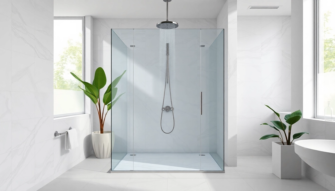Experience elegant showers au with a luxurious rain showerhead in a modern bathroom setup.