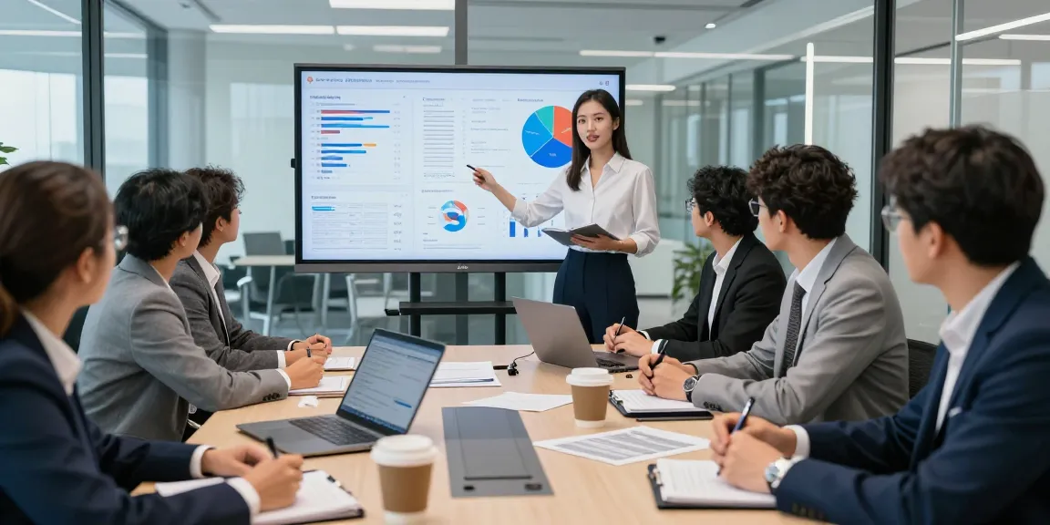 Team discussing financial crime intelligence strategies in a modern conference room.