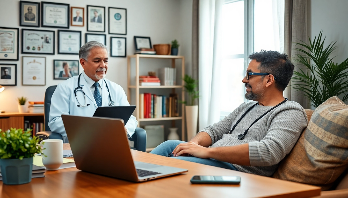 Engage in a consultation to talk to a doctor online without appointment, showcasing a doctor and patient effectively communicating.