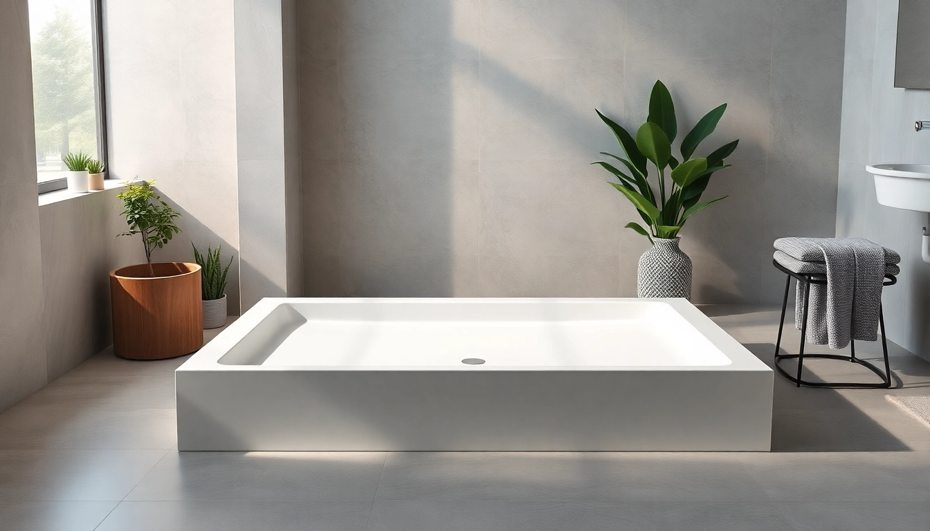 Piatto doccia elegante in un moderno bagno con dettagli raffinati.