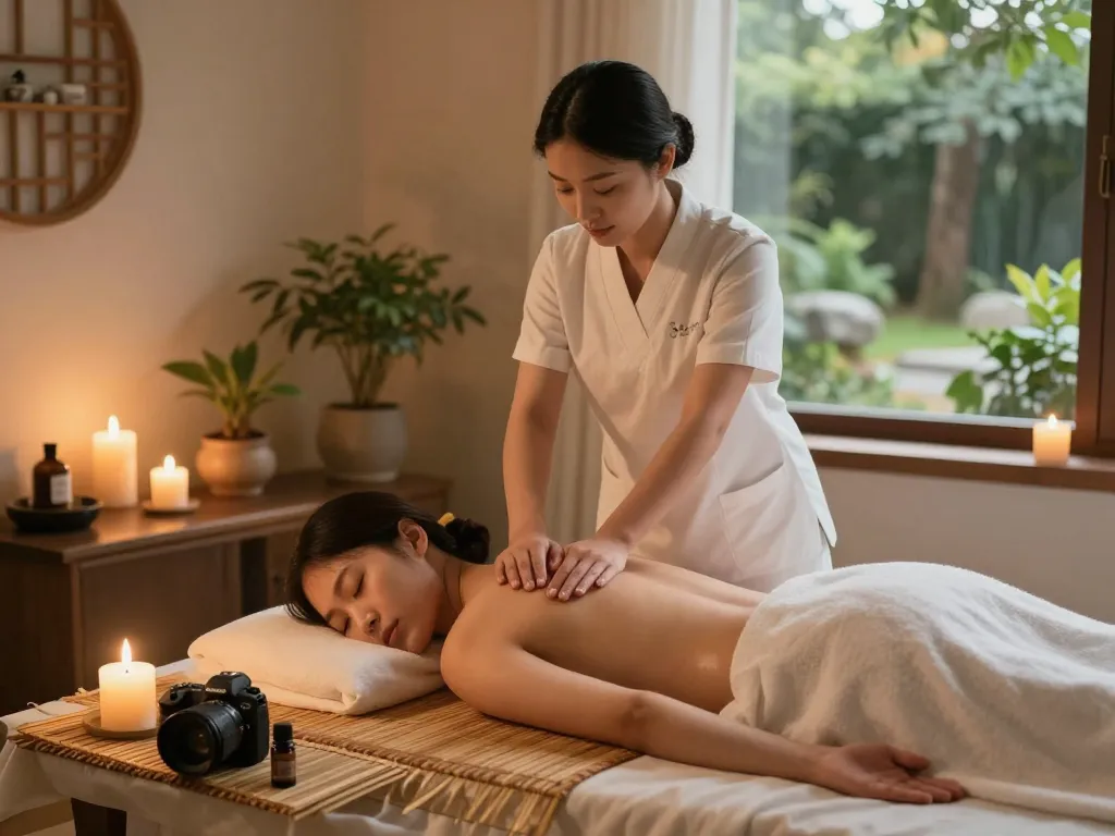 Relaxing Swedish massage experience at 서초스웨디시 spa with calming ambiance.