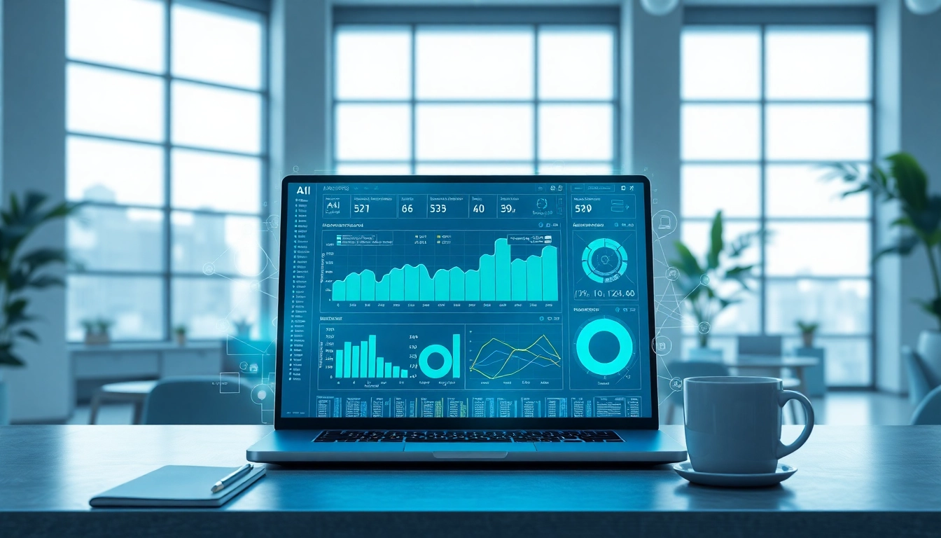 Analyze data effortlessly with https://benchbot.ai showcased in a modern office setting.