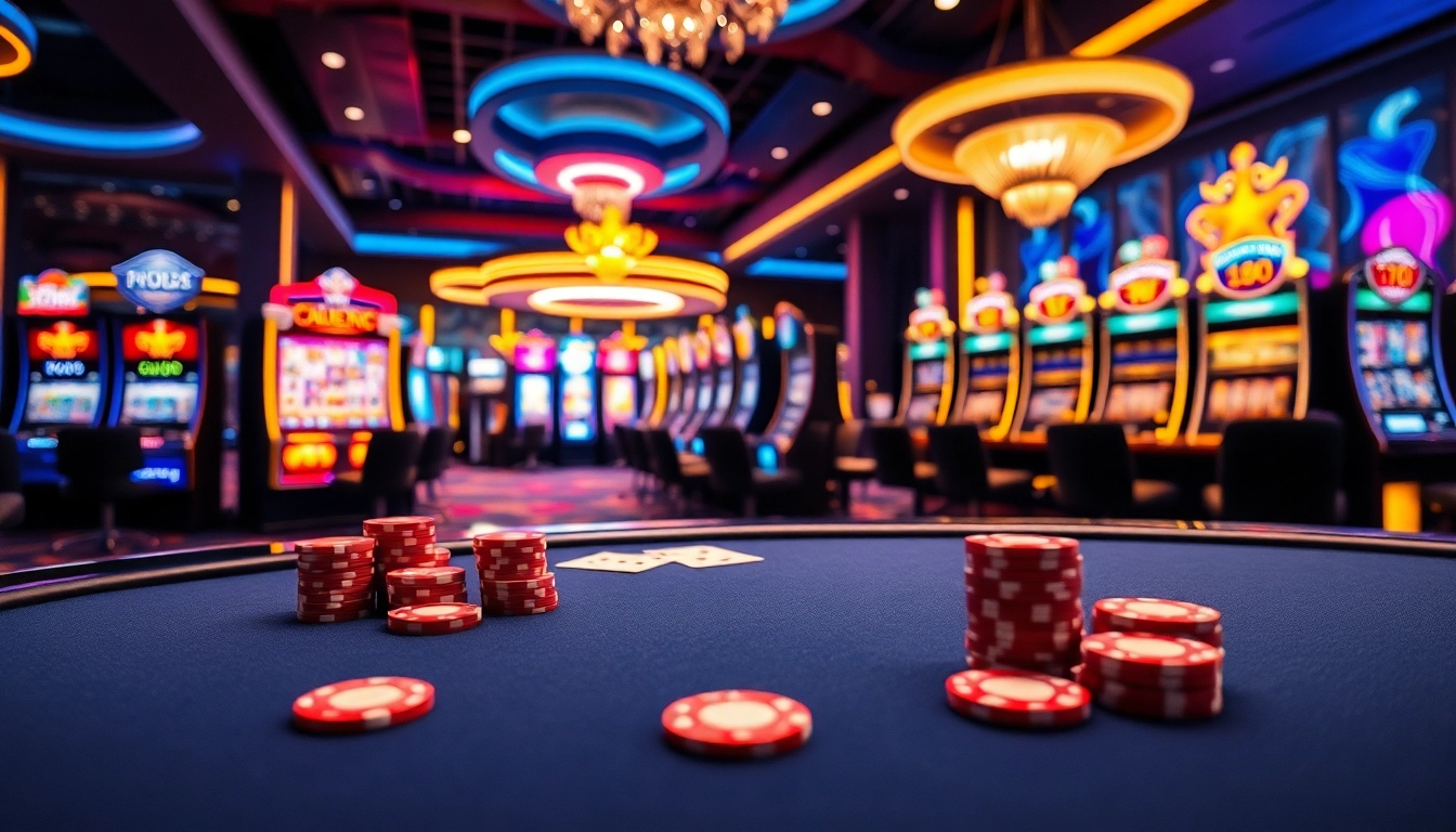 Engaging online casino Uk scene showcasing dynamic games and a vibrant atmosphere.