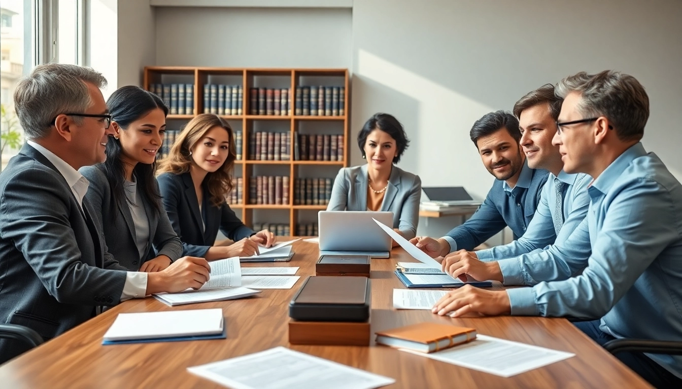 Legal Recoveries discussion among a diverse team in a modern office setting.