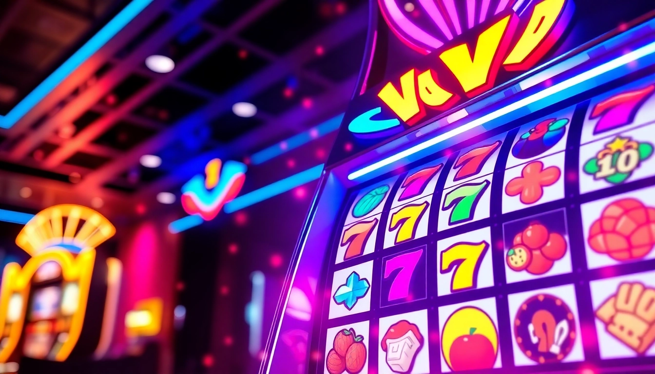 Menampilkan permainan slot walettoto dengan suasana kasino yang cerah dan menarik.