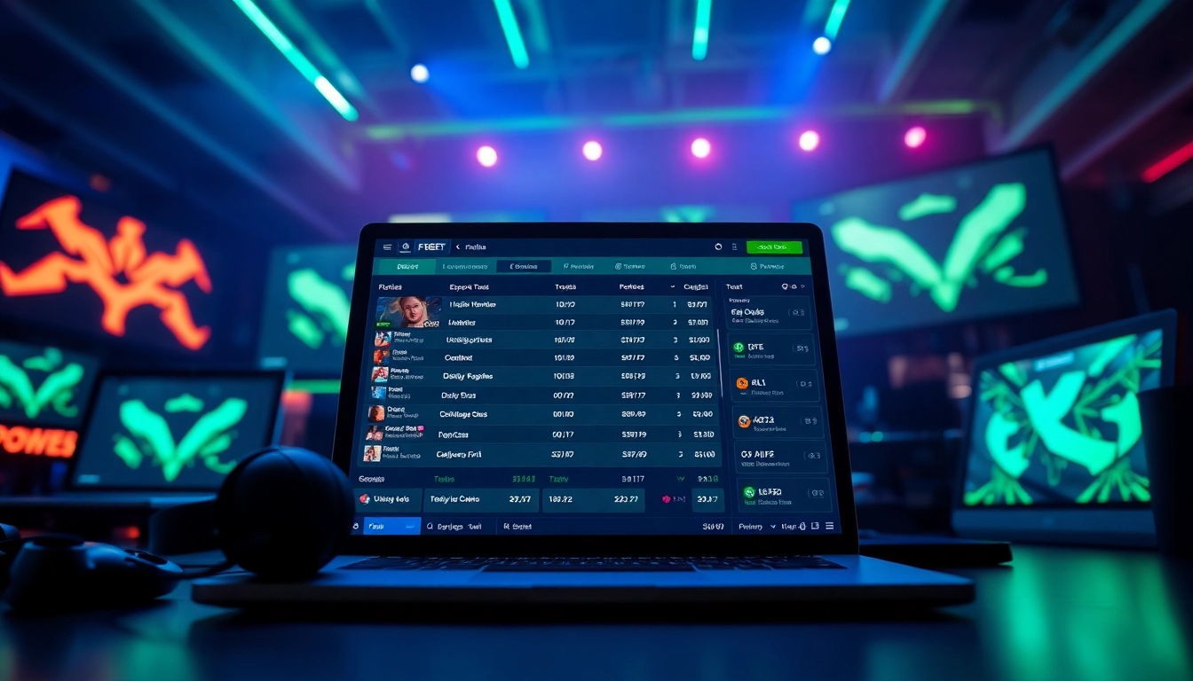Dynamic esports betting interface representing F8BET's offerings.